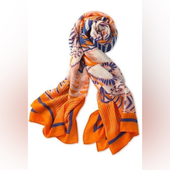 Stella & Dot Union Square Scarf - Tangerine - Picture 4 of 7